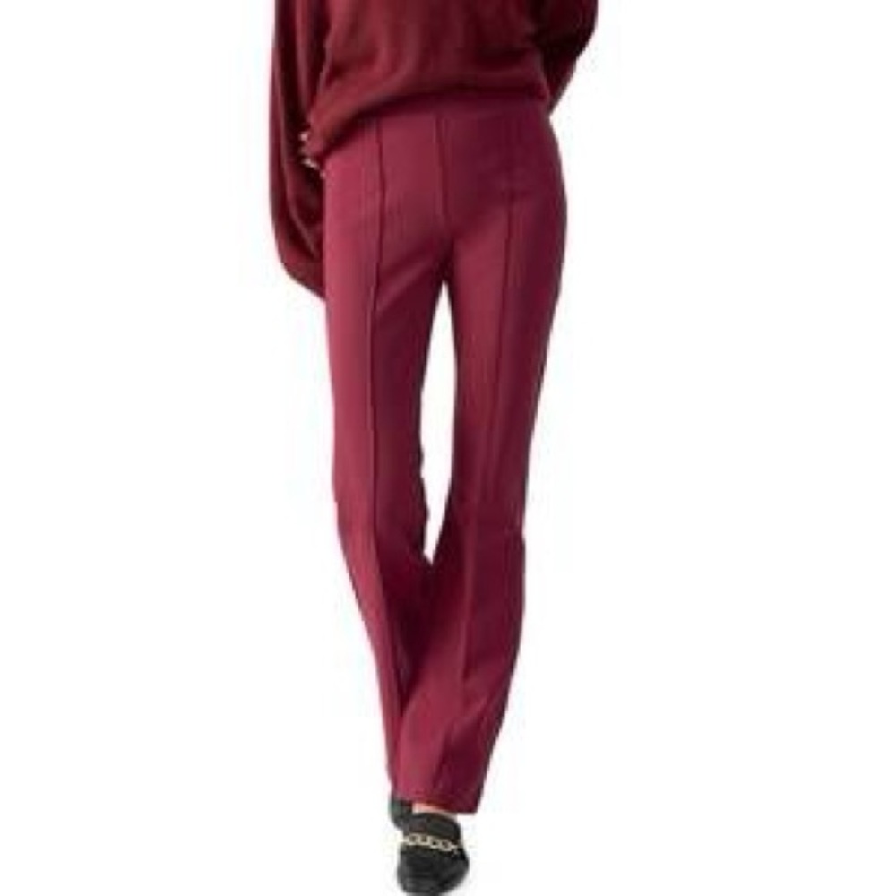 Sanctuary Brand LANA flare JOGGING ponté Deep‎ Red Burgundy Leggings stretch M